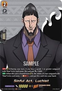 Sinful Act, Luchist (SKR) - D-TB03: Shaman King - Cardfight Vanguard card