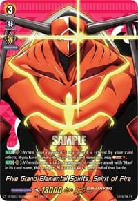 Five Grand Elemental Spirits, Spirit of Fire (SKR) - D-TB03: Shaman King - Cardfight Vanguard card