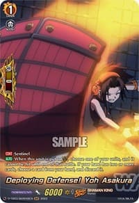Deploying Defense! Yoh Asakura (SKR) - D-TB03: Shaman King - Cardfight Vanguard card