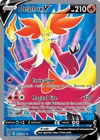 Delphox V (Full Art) - SWSH11: Lost Origin - Pokemon card