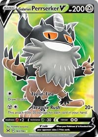 Galarian Perrserker V (Full Art) - SWSH11: Lost Origin - Pokemon card