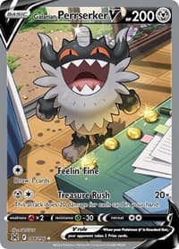 Galarian Perrserker V (Alternate Full Art) - SWSH11: Lost Origin - Pokemon card