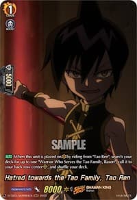 Hatred towards the Tao Family, Tao Ren (SKR) - D-TB03: Shaman King - Cardfight Vanguard card