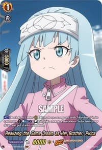 Realizing the Same Dream as Her Brother, Pirica (SKR) - D-TB03: Shaman King - Cardfight Vanguard card