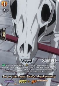 Pet of the Faust Family, Frankensteiny (SKR) - D-TB03: Shaman King - Cardfight Vanguard card