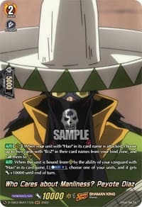 Who Cares about Manliness? Peyote Diaz (SKR) - D-TB03: Shaman King - Cardfight Vanguard card