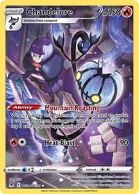 Chandelure - SWSH11: Lost Origin Trainer Gallery - Pokemon card