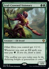 Leaf-Crowned Visionary - Prerelease Cards - Magic: The Gathering card