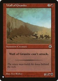 Wall of Granite - The List Reprints - Magic: The Gathering card