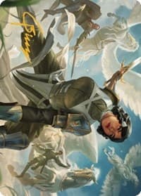Resolute Reinforcements Art Card (Gold-Stamped Signature) - Art Series: Dominaria United - Magic: The Gathering card