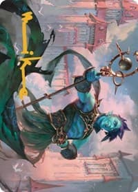 Haughty Djinn Art Card (Gold-Stamped Signature) - Art Series: Dominaria United - Magic: The Gathering card