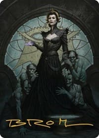 Liliana of the Veil Art Card (Gold-Stamped Signature) - Art Series: Dominaria United - Magic: The Gathering card