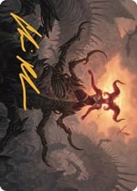 Sheoldred, the Apocalypse Art Card (Gold-Stamped Signature) - Art Series: Dominaria United - Magic: The Gathering card