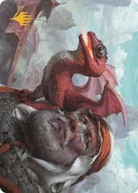 Dragon Whelp Art Card (Gold-Stamped Signature) - Art Series: Dominaria United - Magic: The Gathering card
