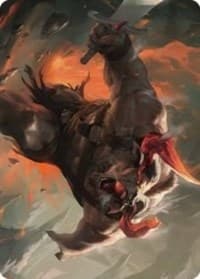 Furious Bellow Art Card - Art Series: Dominaria United - Magic: The Gathering card
