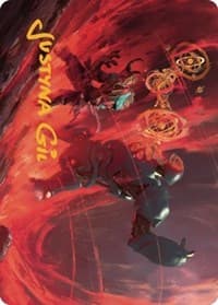 Twinferno Art Card (Gold-Stamped Signature) - Art Series: Dominaria United - Magic: The Gathering card