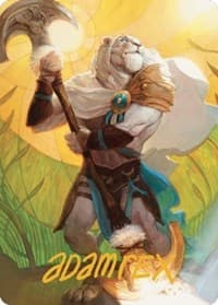 Ajani, Sleeper Agent Art Card (Gold-Stamped Signature) - Art Series: Dominaria United - Magic: The Gathering card