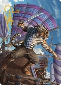 Jedit Ojanen, Mercenary Art Card (Gold-Stamped Signature) - Art Series: Dominaria United - Magic: The Gathering card
