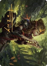 Meria, Scholar of Antiquity Art Card (Gold-Stamped Signature) - Art Series: Dominaria United - Magic: The Gathering card