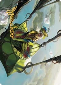 Nael, Avizoa Aeronaut Art Card (Gold-Stamped Signature) - Art Series: Dominaria United - Magic: The Gathering card