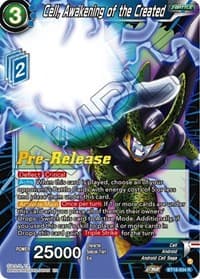 Cell, Awakening of the Created - Dawn of the Z-Legends Pre-Release Cards - Dragon Ball Super: Masters card