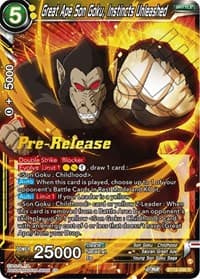 Great Ape Son Goku, Instincts Unleashed - Dawn of the Z-Legends Pre-Release Cards - Dragon Ball Super: Masters card