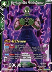 King Piccolo, Newly Youthful Conqueror - Dawn of the Z-Legends Pre-Release Cards - Dragon Ball Super: Masters card
