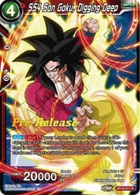 SS4 Son Goku, Digging Deep - Dawn of the Z-Legends Pre-Release Cards - Dragon Ball Super: Masters card