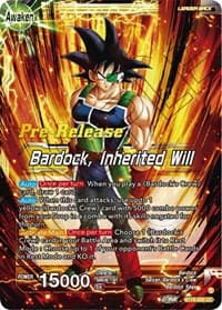 Bardock's Crew // Bardock, Inherited Will - Dawn of the Z-Legends Pre-Release Cards - Dragon Ball Super: Masters card