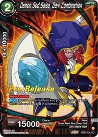 Demon God Salsa, Dark Combination - Dawn of the Z-Legends Pre-Release Cards - Dragon Ball Super: Masters card
