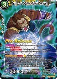Great Ape Borgos, Saiyan Potential - Dawn of the Z-Legends Pre-Release Cards - Dragon Ball Super: Masters card