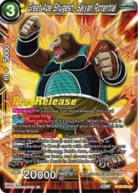 Great Ape Shugesh, Saiyan Potential - Dawn of the Z-Legends Pre-Release Cards - Dragon Ball Super: Masters card