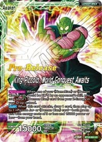 King Piccolo // King Piccolo, World Conquest Awaits - Dawn of the Z-Legends Pre-Release Cards - Dragon Ball Super: Masters card