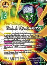 Piccolo Jr., Vengeful Awakening - Dawn of the Z-Legends Pre-Release Cards - Dragon Ball Super: Masters card