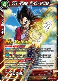 SS4 Vegeta, Rivalry United - Dawn of the Z-Legends Pre-Release Cards - Dragon Ball Super: Masters card