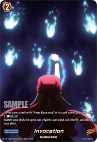 Invocation (SKR) - D-TB03: Shaman King - Cardfight Vanguard card