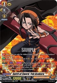 Spirit of Sword, Yoh Asakura (SP) - D-TB03: Shaman King - Cardfight Vanguard card