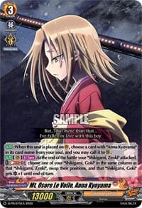 Mt. Osore Le Voile, Anna Kyoyama - D Promo Cards - Cardfight Vanguard card
