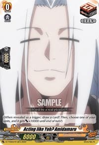 Acting like Yoh? Amidamaru - D-TTD03: Shaman King - Cardfight Vanguard card