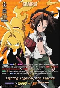 Fighting Together, Yoh Asakura (SKR) - D-TTD03: Shaman King - Cardfight Vanguard card