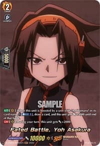 Fated Battle, Yoh Asakura (SKR) - D-TTD03: Shaman King - Cardfight Vanguard card