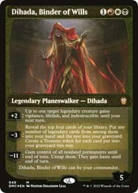 Dihada, Binder of Wills (Display Commander) - Thick Stock - Commander: Dominaria United - Magic: The Gathering card
