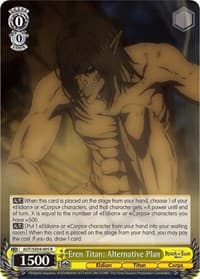 Eren Titan: Alternative Plan - Attack On Titan: Final Season - Weiss Schwarz card