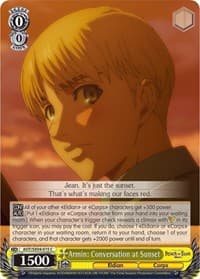 Armin: Conversation at Sunset - Attack On Titan: Final Season - Weiss Schwarz card