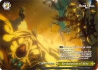 Declaration of War (TTR) - Attack On Titan: Final Season - Weiss Schwarz card