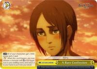 A Rare Confession (RRR) - Attack On Titan: Final Season - Weiss Schwarz card