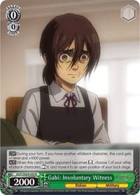 Gabi: Involuntary Witness - Attack On Titan: Final Season - Weiss Schwarz card