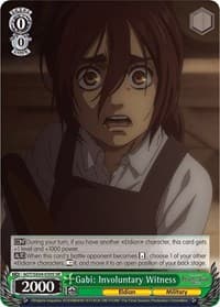 Gabi: Involuntary Witness (SR) - Attack On Titan: Final Season - Weiss Schwarz card