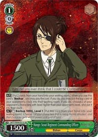 Hange: Scout Regiment Commanding Officer (SR) - Attack On Titan: Final Season - Weiss Schwarz card