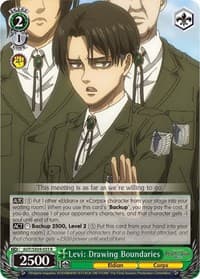 Levi: Drawing Boundaries - Attack On Titan: Final Season - Weiss Schwarz card